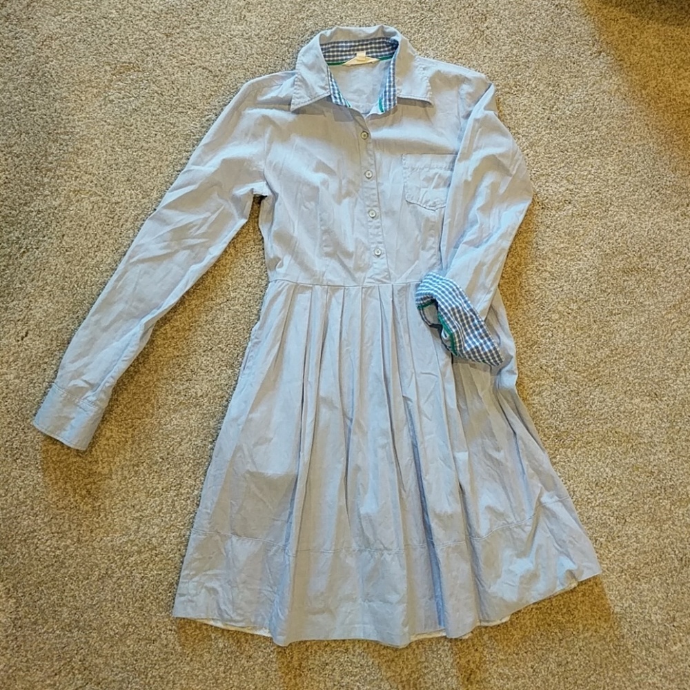 Brooks Brothers red fleece Oxford dress